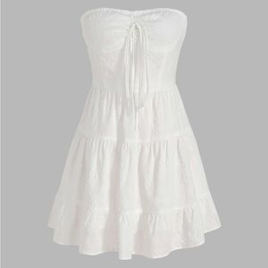 Strapless mini dress